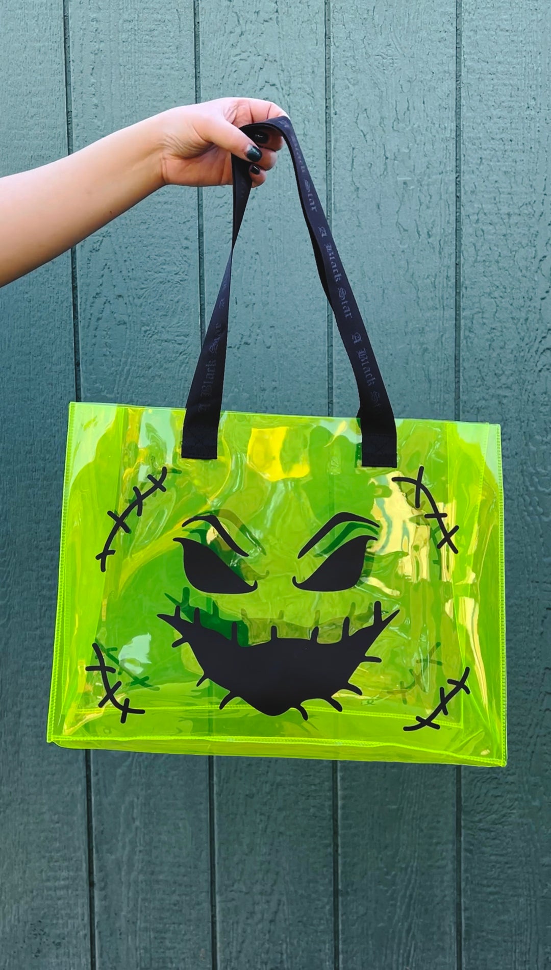 Fluorescent Oogie Clear Tote