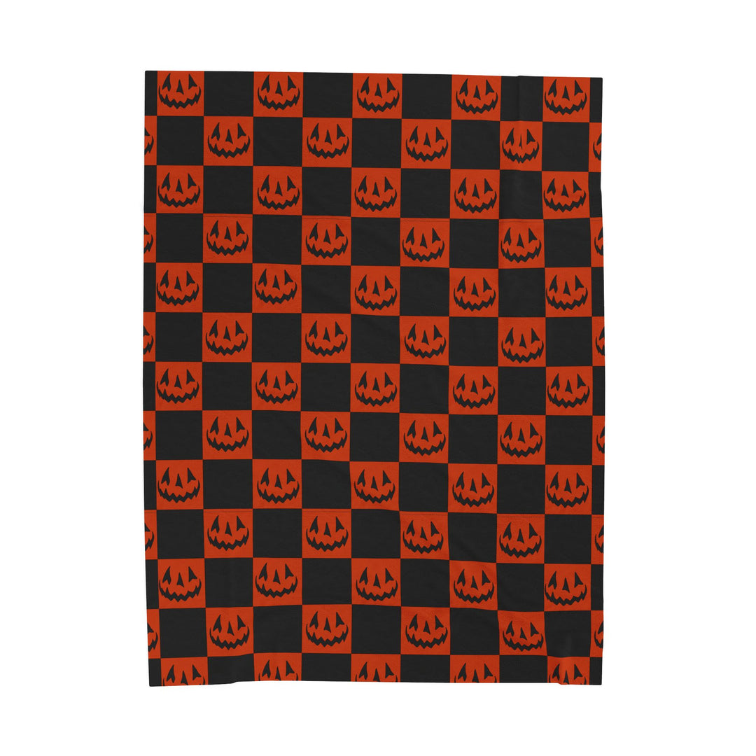 Halloween Checkered Plush Blanket