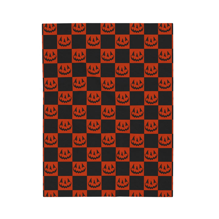 Halloween Checkered Plush Blanket