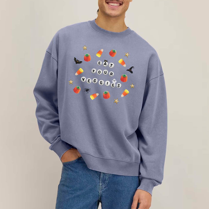 Eat Your Veggies Premium Sweatshirt | Vintage Garment Dyed