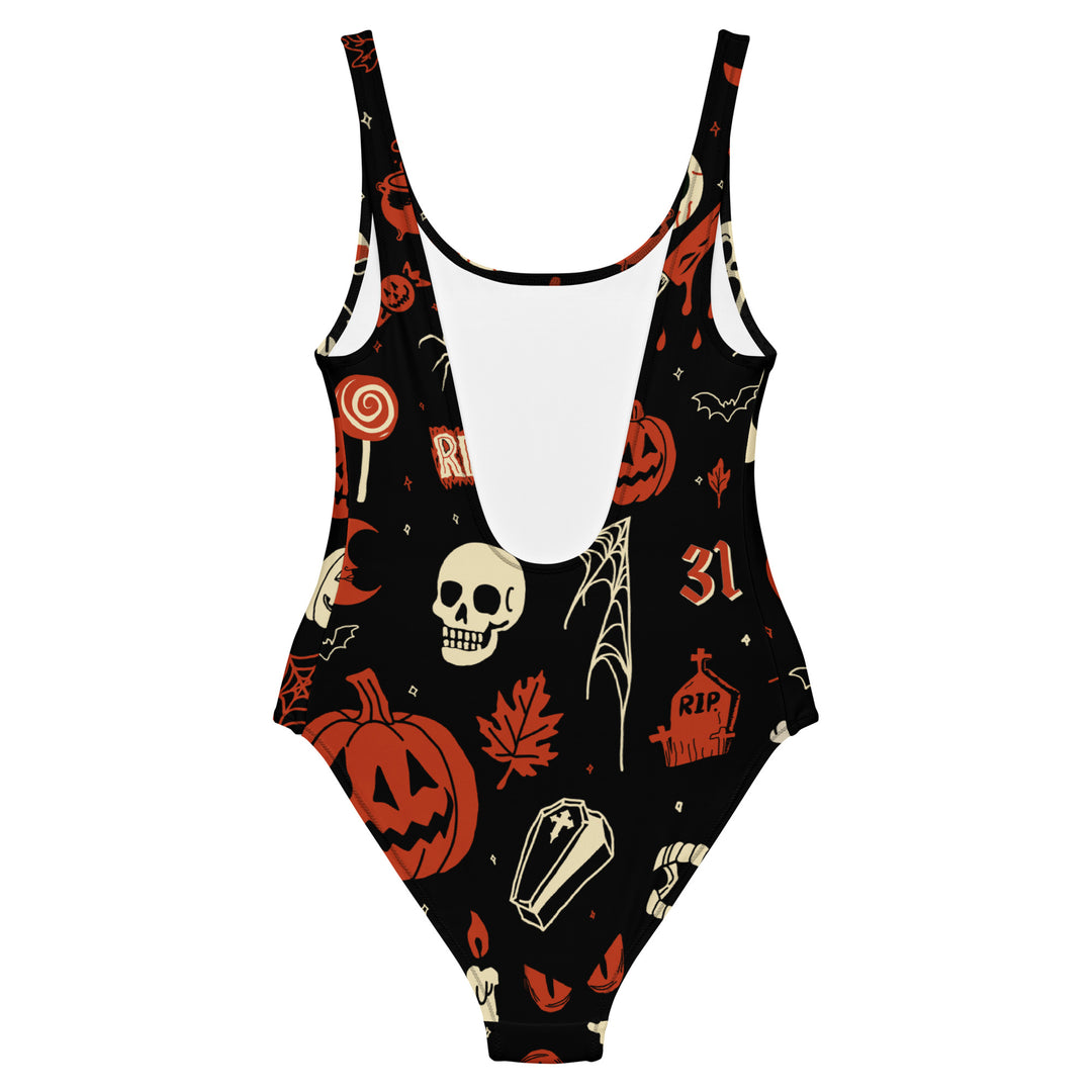 Halloween Doodle One Piece Swimsuit