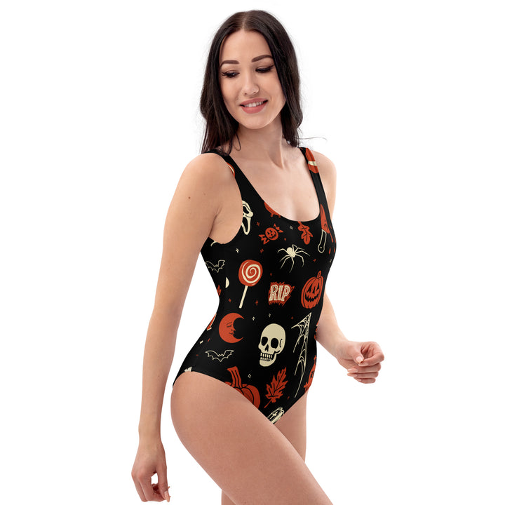 Halloween Doodle One Piece Swimsuit