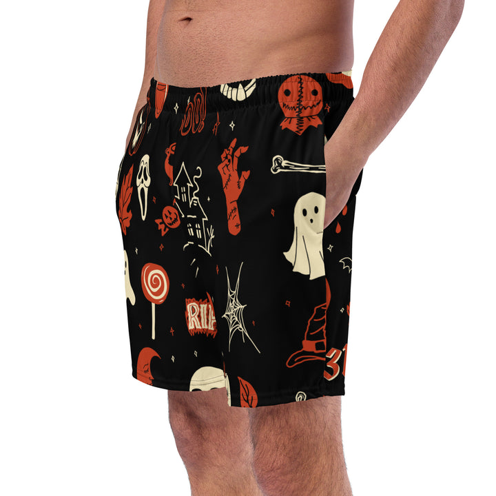 Halloween Doodle Mens Recycled Swim Trunks