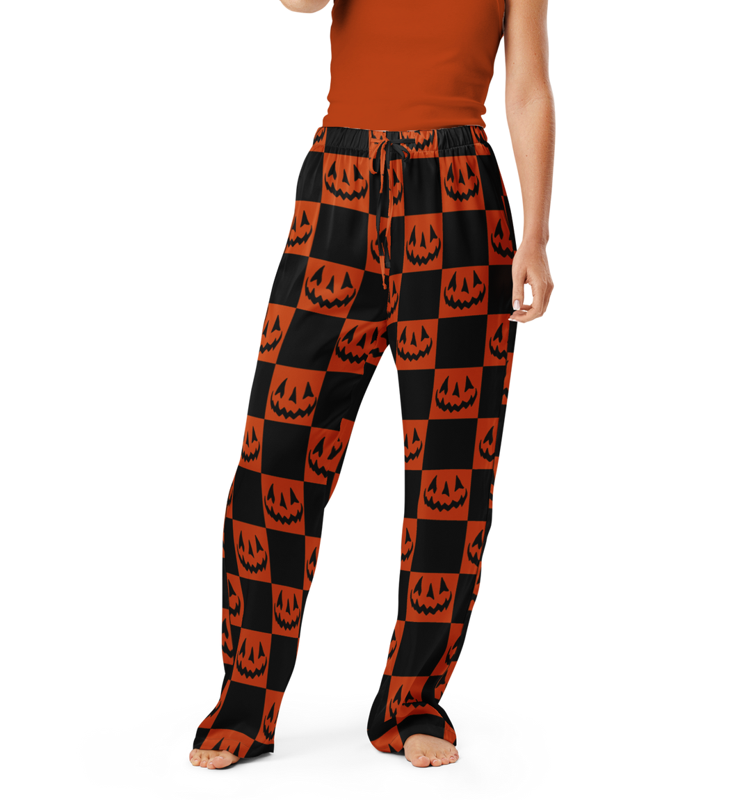 Halloween Checkered Women’s pajama pants