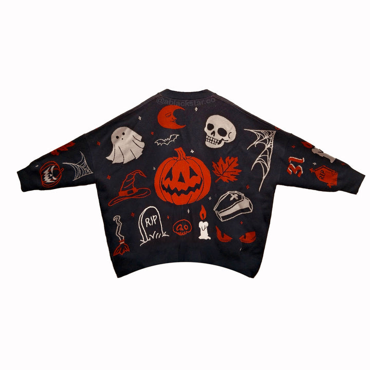 PRE-ORDER Halloween Patch Slouchy Cardigan