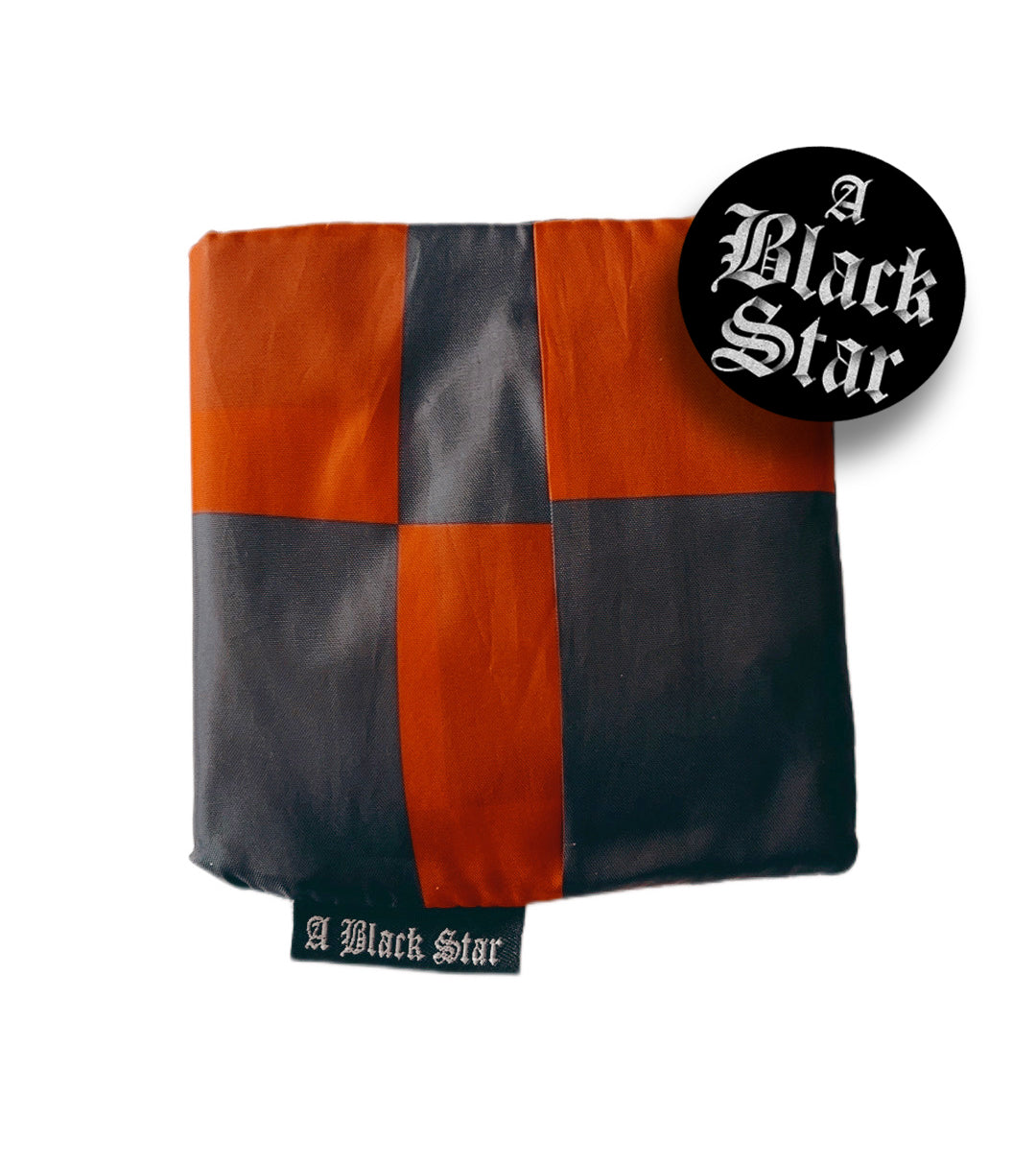 Orange/Black Checkerd Reusable Shopping Bag