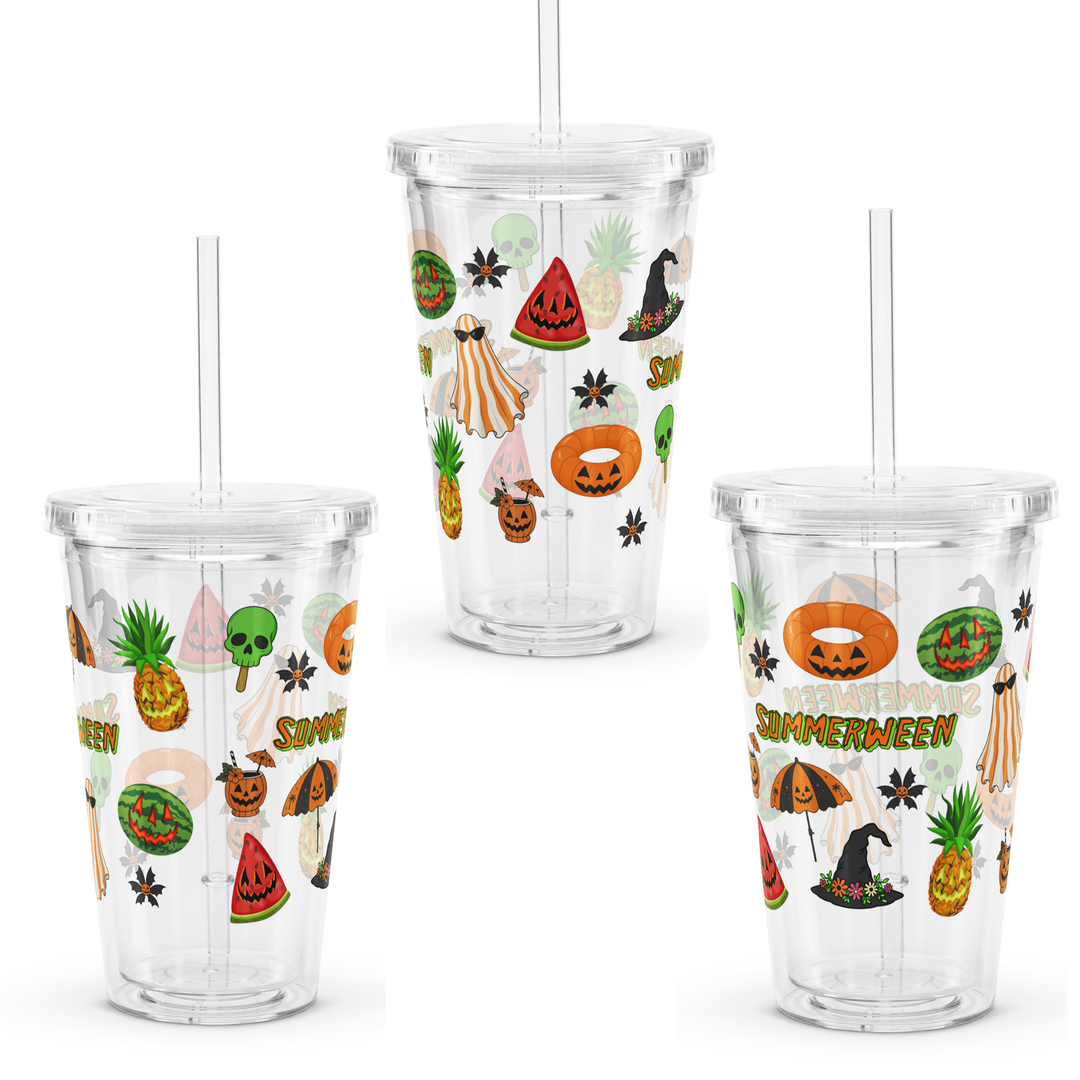 Summerween Plastic Tumbler