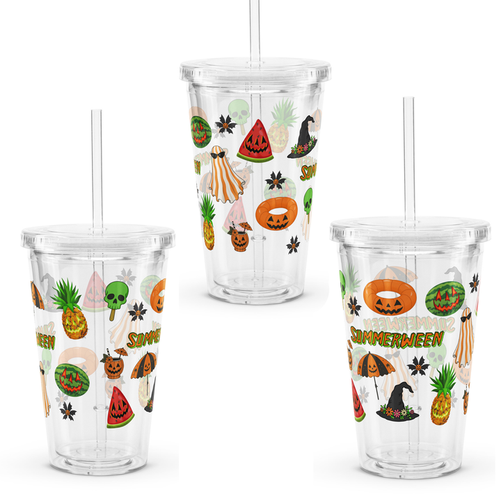 Summerween Plastic Tumbler