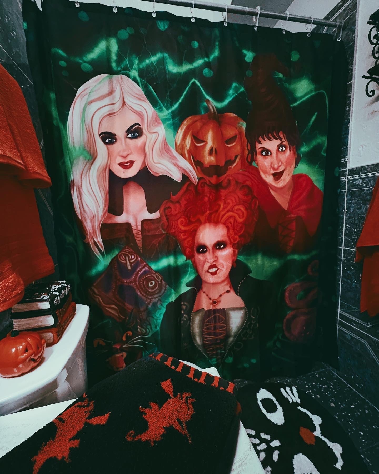 Sanderson Sisters Shower Curtain – A Black Star