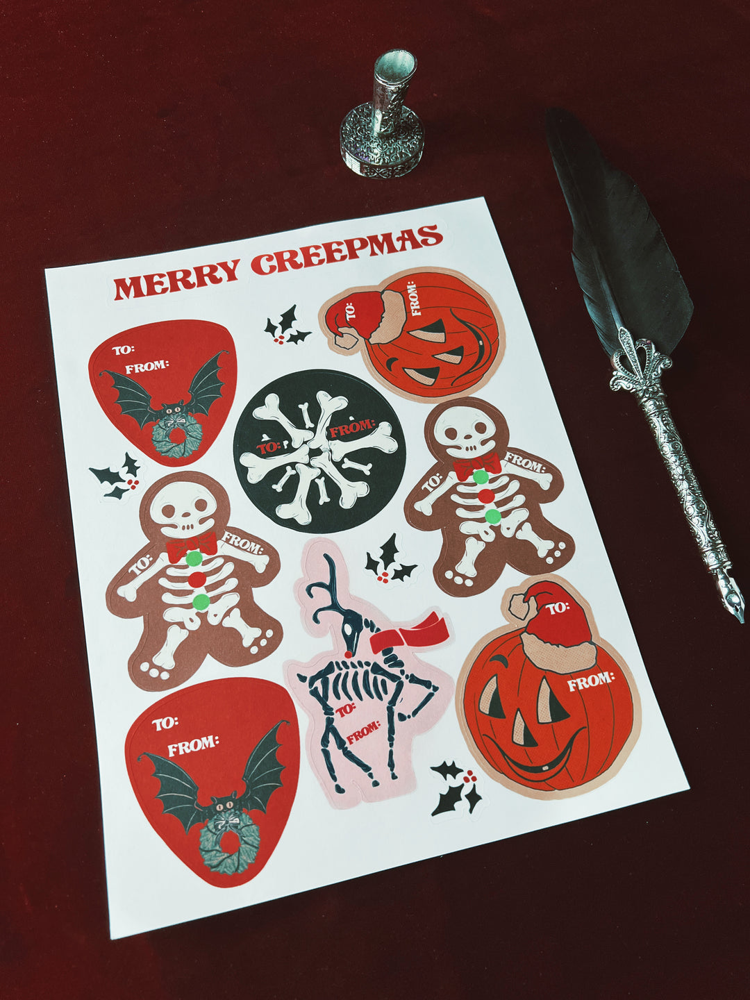 Creepmas To & From Sticker Labels