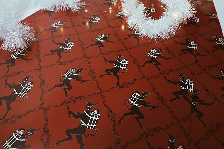 Krampus Gift Wrap | Creepmas Wrapping Paper