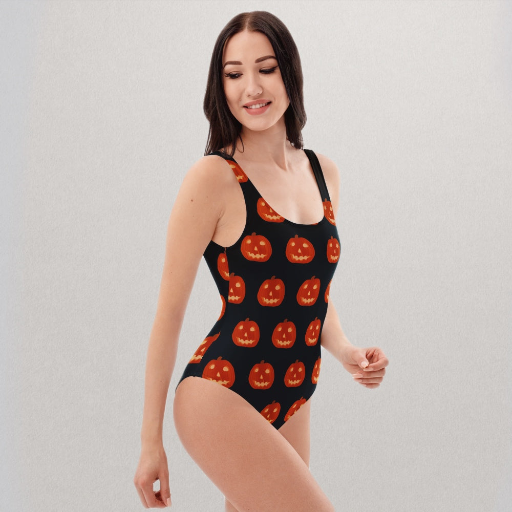 Halloween Jack-O-Lantern One-Piece Swimsuit