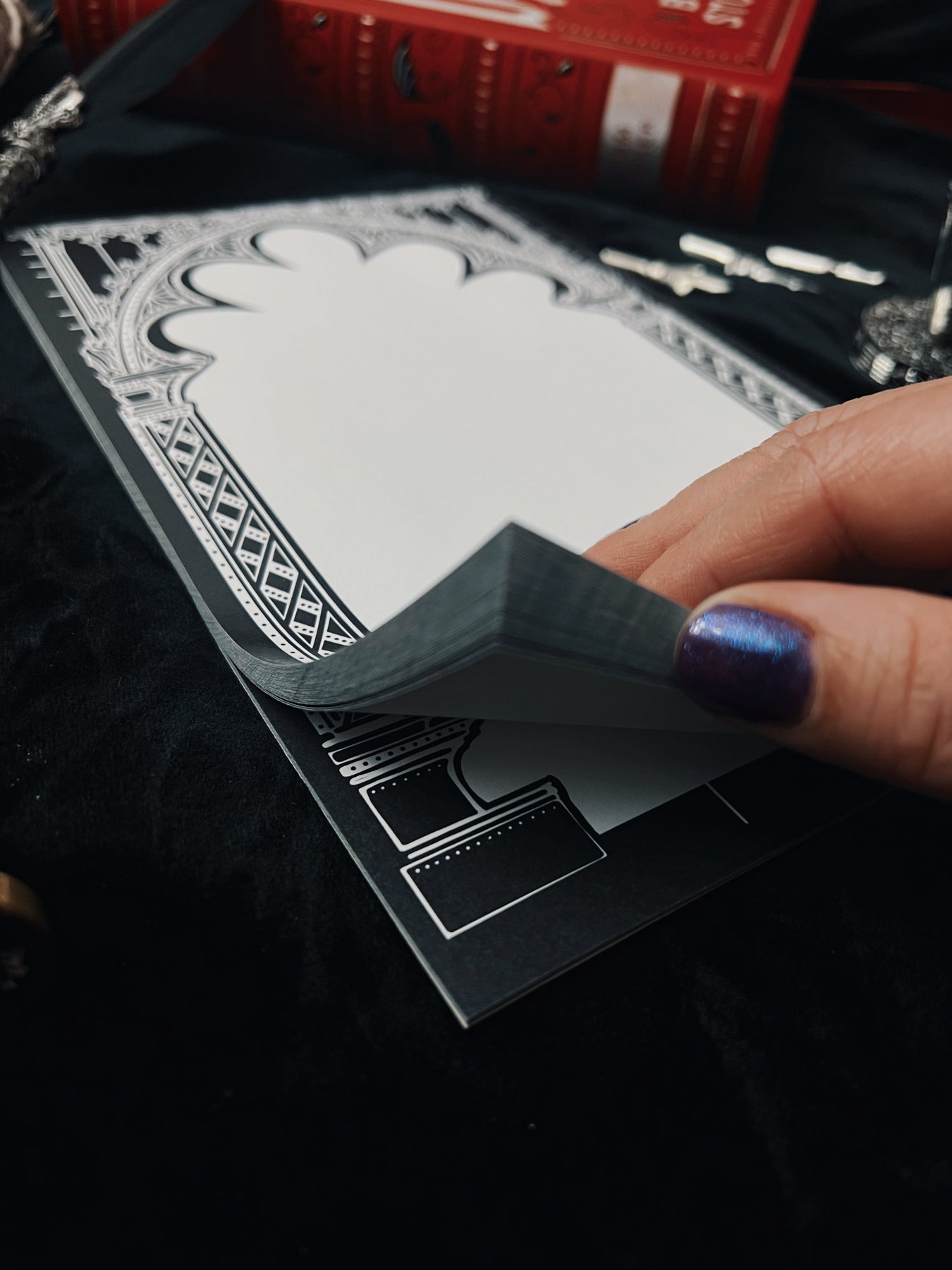 Goth Notepad Gothic Archway Notepad 5.5