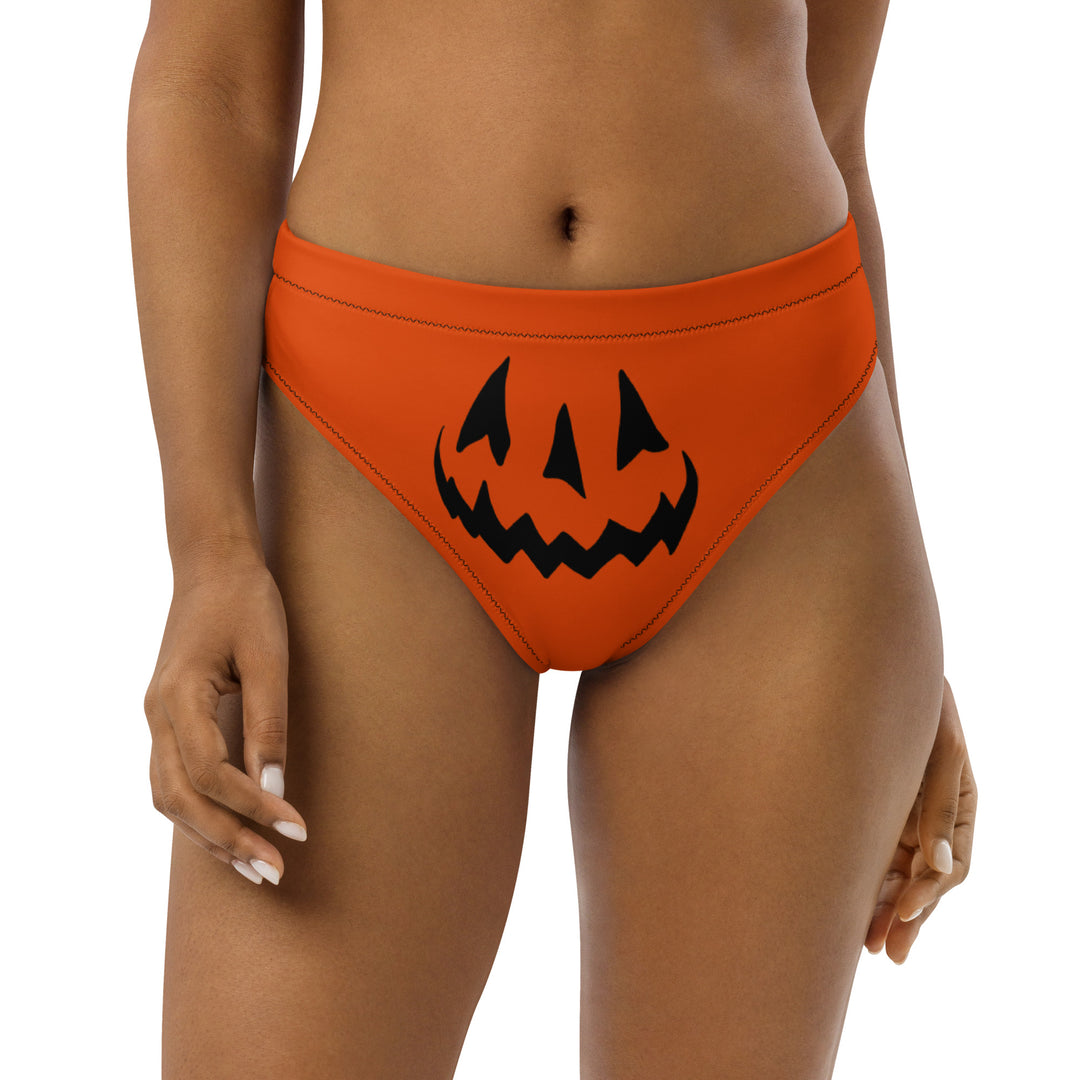 Pumpkin high-waisted bikini bottom