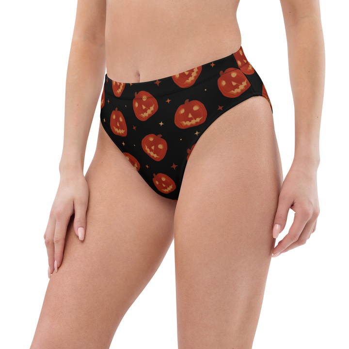 Jack O Lantern high-waisted bikini bottom