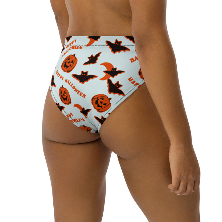 Happy Halloween high-waisted bikini bottom