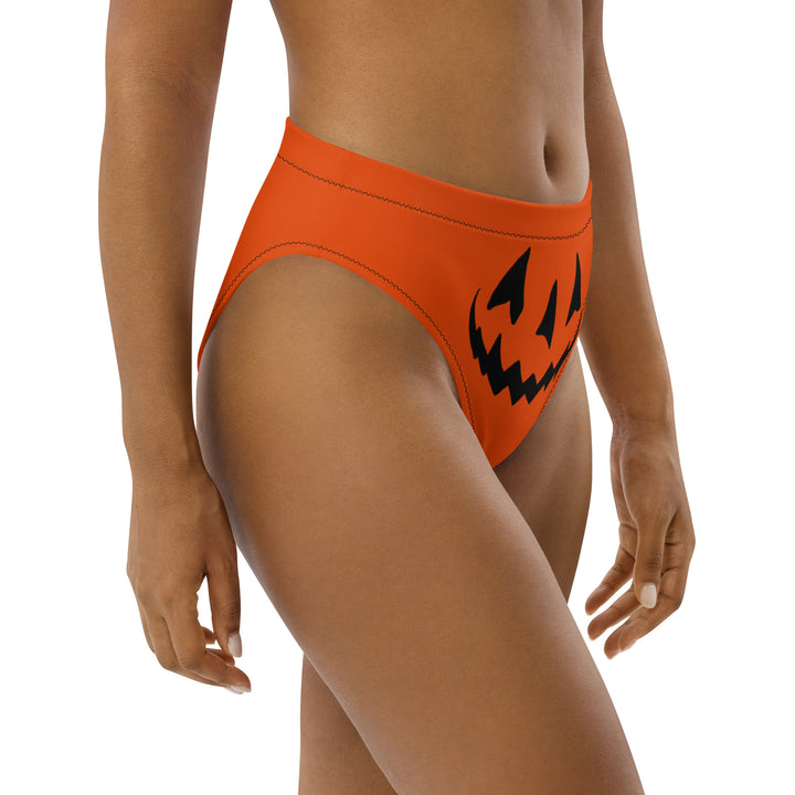 Pumpkin high-waisted bikini bottom