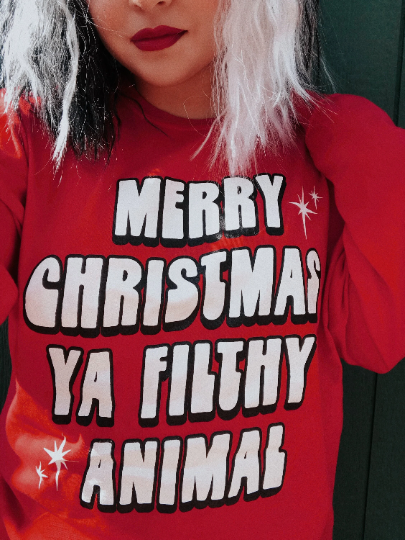 Merry Christmas Ya Filthy Animal Christmas Long Sleeve